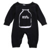 Children Baby Romper Clothes Newborn Infant Baby Boy Girl Black Cotton Milk Romper Jumpsuit Baby Sleepsuit Outfits