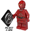 Single Sale Super Heroes New Comics Star Wars Protocol Droid C3PO C-3PO Bricks Action Building Blocks Toys for children PG8023