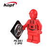 Single Sale Super Heroes New Comics Star Wars Protocol Droid C3PO C-3PO Bricks Action Building Blocks Toys for children PG8023