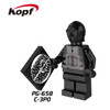 Single Sale Super Heroes New Comics Star Wars Protocol Droid C3PO C-3PO Bricks Action Building Blocks Toys for children PG8023