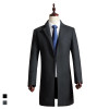 BFSBOYS Winter wool coat men long sections thick woolen coats Mens Casual Fashion Jacket casaco masculino palto peacoat overcoat