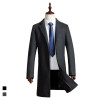 BFSBOYS Winter wool coat men long sections thick woolen coats Mens Casual Fashion Jacket casaco masculino palto peacoat overcoat