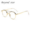 Beyond Star High Quality Clear Lens Glasses Women Brand Designed Fashion Metal Frames Eyeglasses Gold Aviator Glasses Lunettes