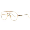 Beyond Star High Quality Clear Lens Glasses Women Brand Designed Fashion Metal Frames Eyeglasses Gold Aviator Glasses Lunettes