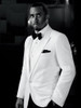 Best Selling 2016 Satin Green Tuxedo Jacket And Black Pants Dinner Party Prom Suits Groom Tuxedos Groomsmen Wedding Suits