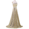 Best Sale 2017 Strapless Vestido Bandage Long Mermaid Prom Dress Gold Sequined Draped Sexy Prom Evening Dresses 6103