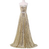 Best Sale 2017 Strapless Vestido Bandage Long Mermaid Prom Dress Gold Sequined Draped Sexy Prom Evening Dresses 6103