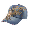 Best Deal High Quality 2017 New Fashion Women Crystal Flower Baseball Cap Summer Style Lady Jeans Hat Female Ladies Gorras