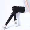 BerylBella Women Jeans 2017 Summer Style White Hole Ripped High Waist Stretch Pencil Pants Capris Female Skinny Casual Jeans
