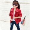 Baby Boys Faux Leather Jacket Kids Girls And Coats Spring Kids Faux Leather Jackets Boys Casual Black Solid Children Outerwear
