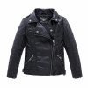 Baby Boys Faux Leather Jacket Kids Girls And Coats Spring Kids Faux Leather Jackets Boys Casual Black Solid Children Outerwear