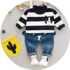 Baby Boy Set 0-3y 2017 Autumn New Fashion kids clothes Cotton O-Neck Full Sleeve Strip Dog boys Clothing sets A262