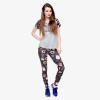 Girls Leggings Women 3D Funny Coffee Donuts Printing Basic Casual Leggings High Waist Elastic Pant