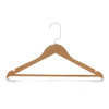 Durable Wooden Clothes Hangers Pack of 10 Wood Coat Suit Hangers with Non Slip Trouser Bar for Hotel/Home/Clothing Store,45cm28cm