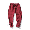 Chinese wind men's loose cotton and flax retro back pants men's autumn fashion casual pants Free shipping