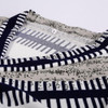 Chinese Style Casual Winter Spring Sweater Women Long Sleeve Printed Knitted Crochet Cardigan Ladies Gray Solid Sweaters Femme