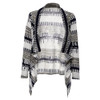 Chinese Style Casual Winter Spring Sweater Women Long Sleeve Printed Knitted Crochet Cardigan Ladies Gray Solid Sweaters Femme