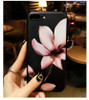 Chinese Lotus Flower Classic Case for iPhone 7 8 plus X Phone Case for iPhone 6 6s Plus Soft TPU Cover Coque Floral Capa Funda