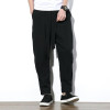 China Style Male Harem Pant Big Size Loose Thin Cotton Linen Leisure Trousers Solid Color Mens Casual Pant M-5XL