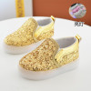 childrens running shoes led light sneakers Gold flashing boys and girls flashing sneakers kids moccasin shoes