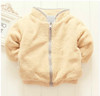 Children's wild lambskin double-sided plus or minus wear thick coat children's wool velvet shirt cap off