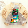 Children's wild lambskin double-sided plus or minus wear thick coat children's wool velvet shirt cap off