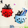 Children's Lovely cartoon ladybird Wall Suction Hooks toothbrush holder creative toothpaste box Bathroom Sets