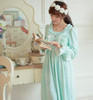 Free Shipping Comfortable Crystal Velvet Winter Nightgown Women's Long Sleepwear Princess Pijamas