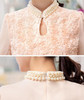 Dingaozlz New Plus size Women Chiffon blouse Sexy Flower Beaded lace Tops long sleeved Casual shirt Patchwork Women clothing