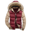 DIMUSI Winter Jacket Men Warm Jacket Casual Thick Parka Men Padded Jacket Male Fur Collar Slim Hooded Winter Coat Men 4XL,YA702