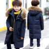 DIL'UFEN 2017 winter duck down jacket thicken Children jackets boy long thicken overcoat outerwear big fur collar hooded parkas