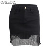DeRuiLaDy women Vintage black pencil skirt Fashion streetwear metal button zipper short skirt 2017 New autumn mini skirts womens DeRuiLaDy women Vintage black pencil skirt Fashion streetwear metal button zipper short skirt 2017 New autumn mini skirts womens