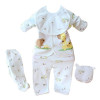 Newborn Baby 5PCs Boy Girl Cartoon Infant Clothing Set Bib Hats Cotton Toddler