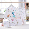 Newborn Baby 5PCs Boy Girl Cartoon Infant Clothing Set Bib Hats Cotton Toddler