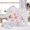 Newborn Baby 5PCs Boy Girl Cartoon Infant Clothing Set Bib Hats Cotton Toddler