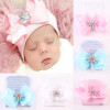 Newborn Babies Butterfly Knot knitted Warm Hats New Toddler Kids Girl&amp;Boy Baby Infant Winter Bowknot Knit Hat Cute Beanie