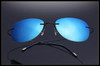 NewArrival Free Shipping Luxury Ultra-light Flexible Pure Titanium Rimless Mirror Polarized Sunglasses Eyeglasses Eyewear Unisex
