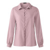 New ZANZEA Women Lapel Neck Long Sleeve Buttons Down Sexy Solid Office Work Blouse Casual Party Business Elegant Shirt Plus Size