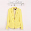 2016  Women Suit Blazer Foldable Brand Jacket Made Of Cotton & Spandex With Lining Vogue Candy Colors Blazers Free ShippingA7995