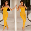 2016  elegant Suede off shoulder lace up long tight jumpsuit romper sexy  front hollow out Bodycon bandgae club Overalls Playsui