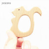 BPA FREE Natural Wood Teether Cartoon Animal Shape Wooden Baby Teether Toy Safe Newborn Kids Teething Toys Baby Shower Gift