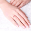 18K Rose Gold Plated Red Ruby Ring Real 925 Sterling Silver Gemstone Rings for Women Butterfly Flower Love Fine Jewelry Wedding