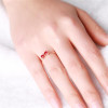18K Rose Gold Plated Red Ruby Ring Real 925 Sterling Silver Gemstone Rings for Women Butterfly Flower Love Fine Jewelry Wedding