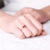 18K Rose Gold Plated Red Ruby Ring Real 925 Sterling Silver Gemstone Rings for Women Butterfly Flower Love Fine Jewelry Wedding 18K Rose Gold Plated Red Ruby Ring Real 925 Sterling Silver Gemstone Rings for Women Butterfly Flower Love Fine Jewelry Wedding