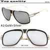 18K Gold Plated Square Men Sunglasses Women Couple Flat Top Luxury Brand Design Ladies Sunglasses Shades Brad Pitt Sun Glasses