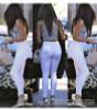 1888 Youaxon Women`s High Waist White Basic Casual Fashion Stretch Skinny Denim Jean Pants Trousers Jeans For Women