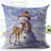 18" Merry Christmas Series Cushion Cover Santa Claus Christmas Tree Christmas Gifts And Snowman Printing Throw Pillow Pillowcase