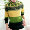 2017 autumn women's sweaters and pullovers vintage printed cashmere sweater warm turtleneck pullover christmas oversized pull