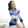 2017 autumn women's sweaters and pullovers vintage printed cashmere sweater warm turtleneck pullover christmas oversized pull