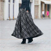 2017 Autumn Winter Women Skirt 50s Vintage and Retro Wool Maxi Elastic Waist Plaid Classical Thick Warm Saias Longa